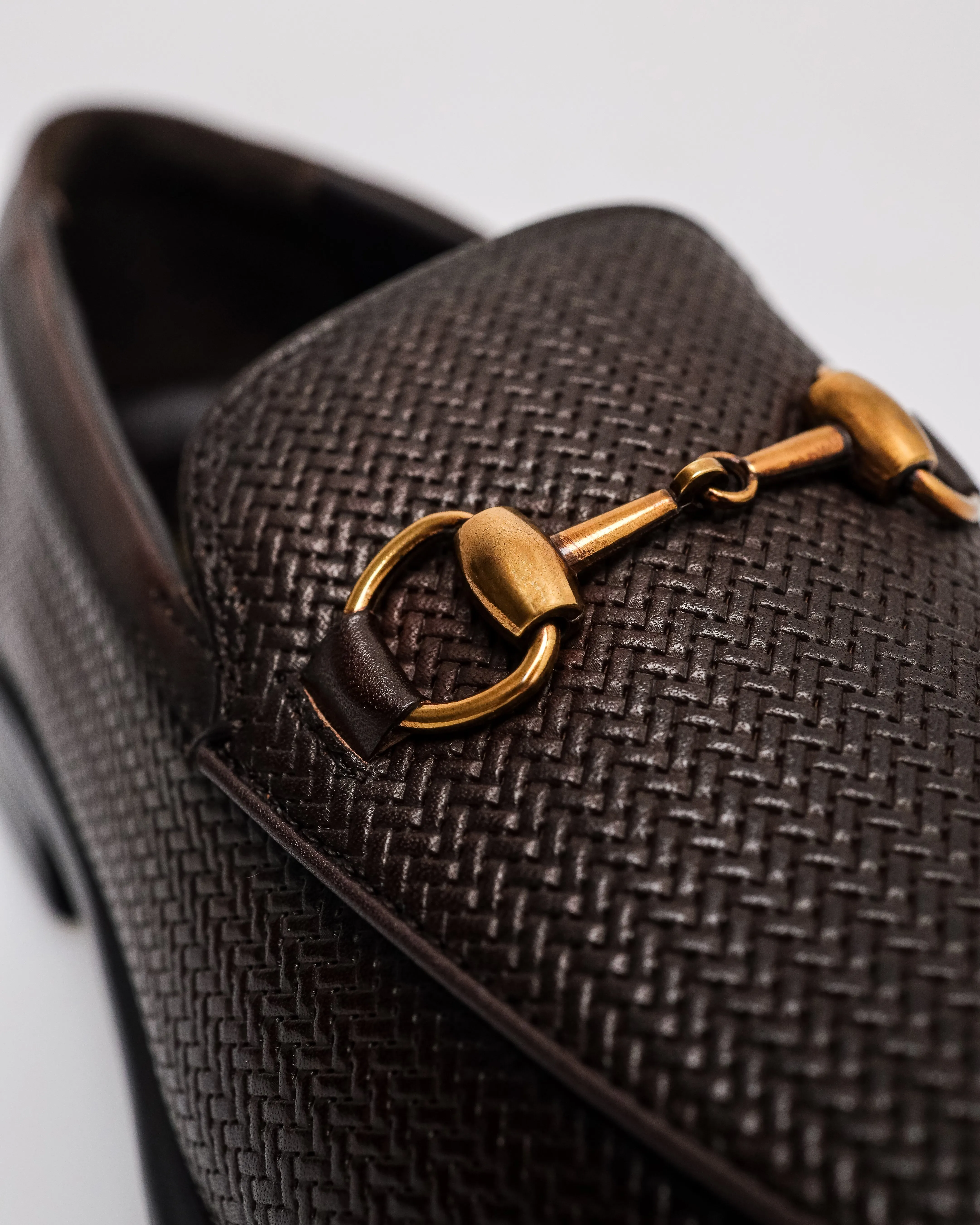 Tomaz F428 Men's Woven Horsebit Loafers