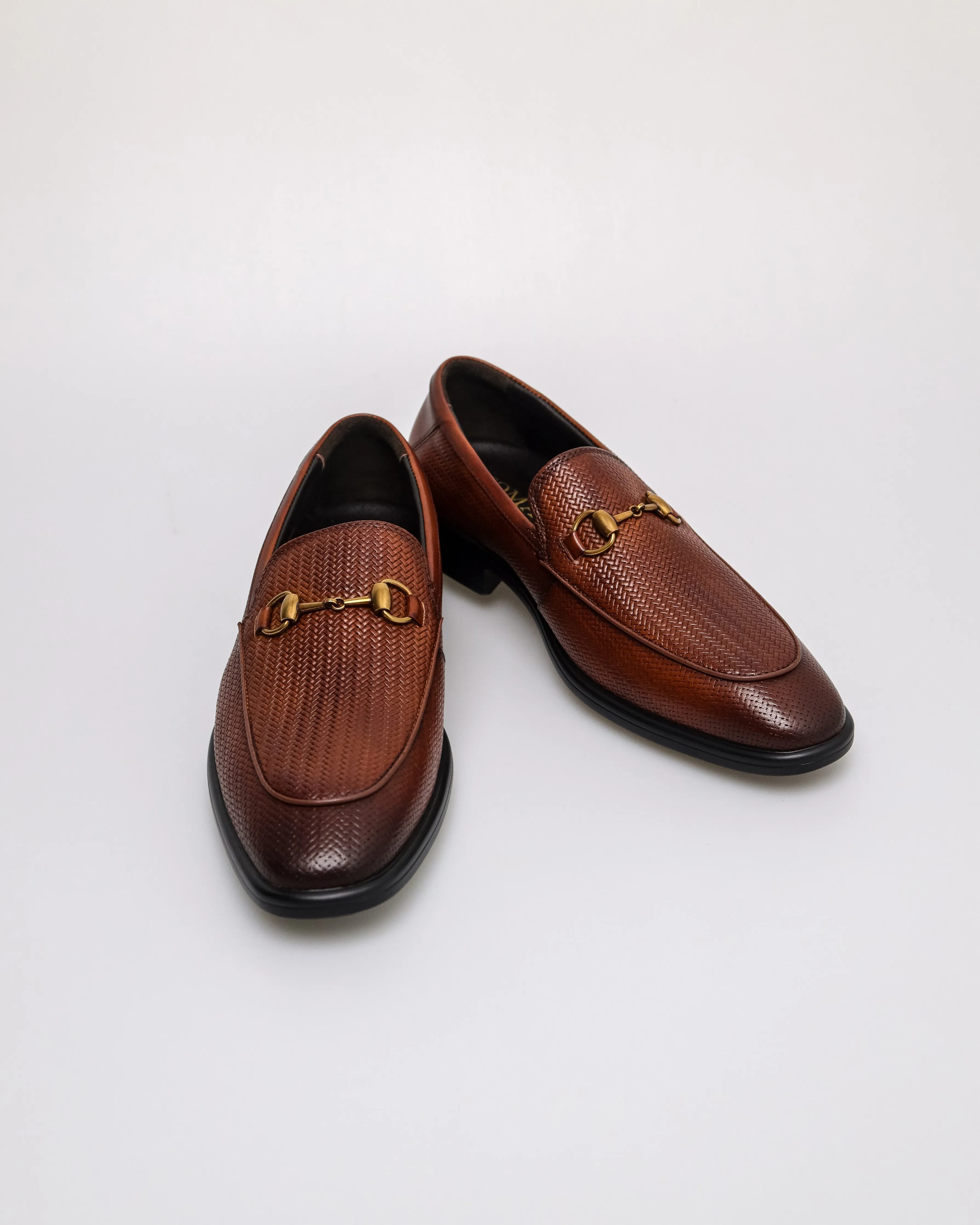 Tomaz F428 Men's Woven Horsebit Loafers