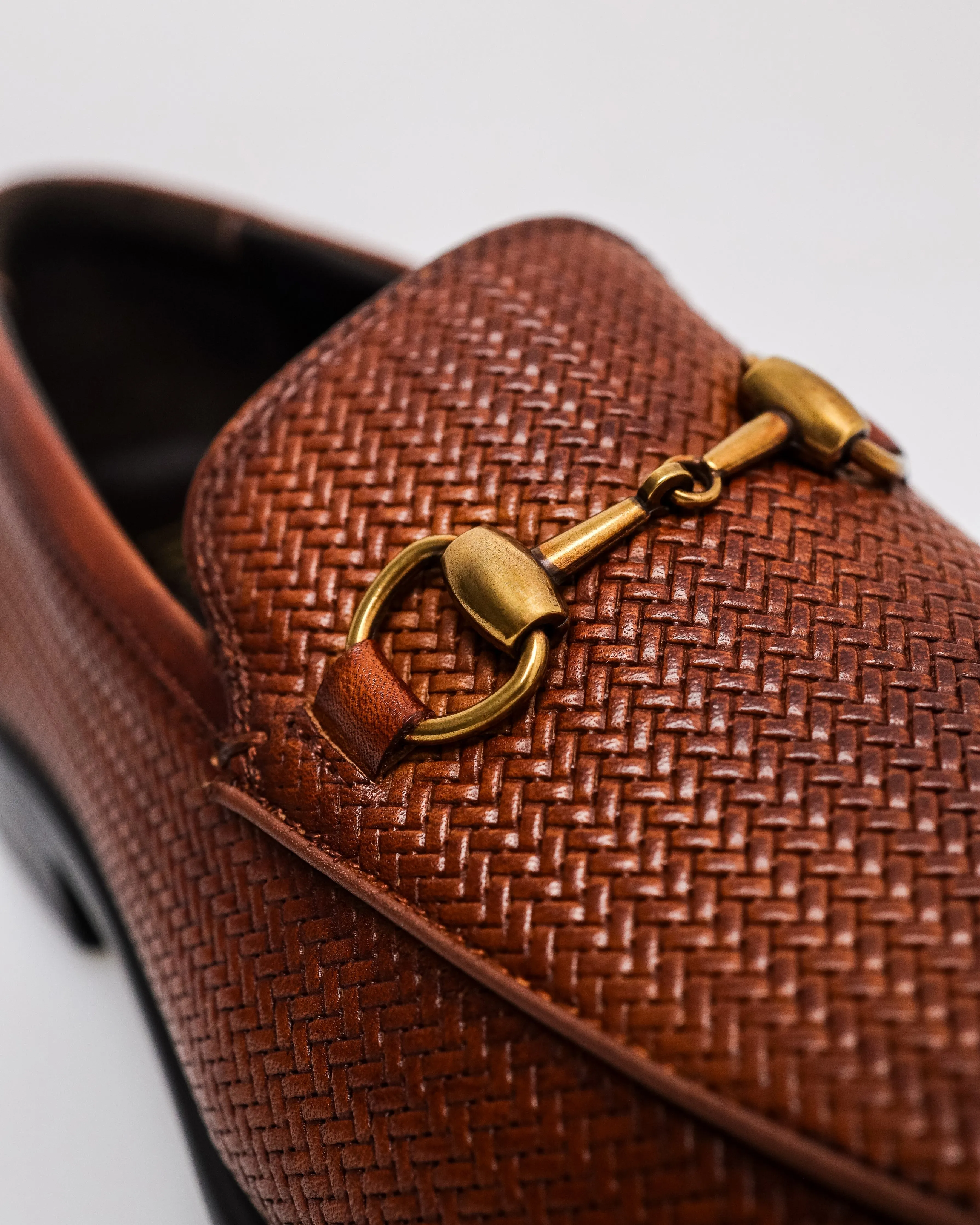 Tomaz F428 Men's Woven Horsebit Loafers