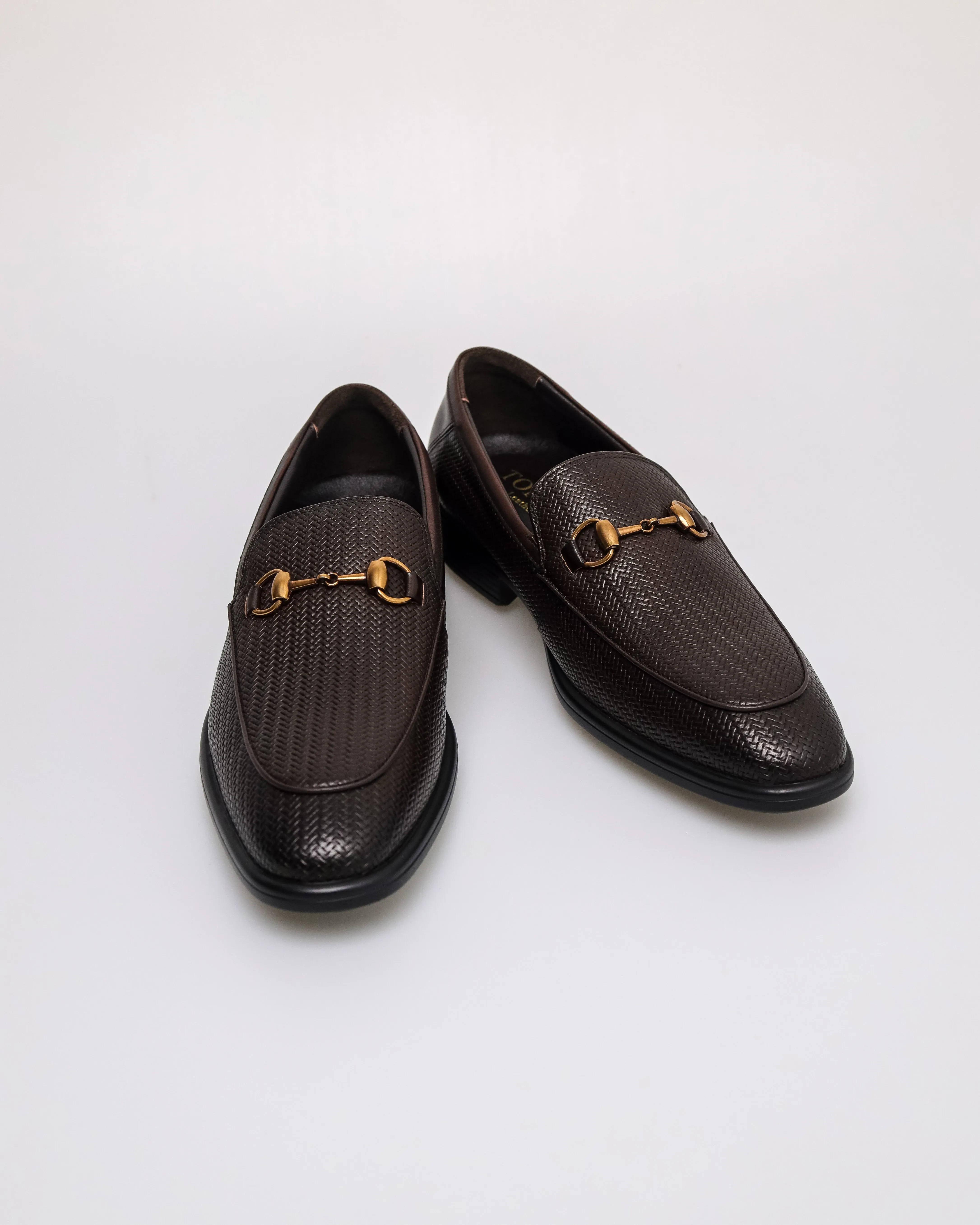 Tomaz F428 Men's Woven Horsebit Loafers