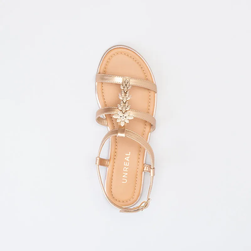 Unreal Women Jewel Trim Sandal _ 150704
