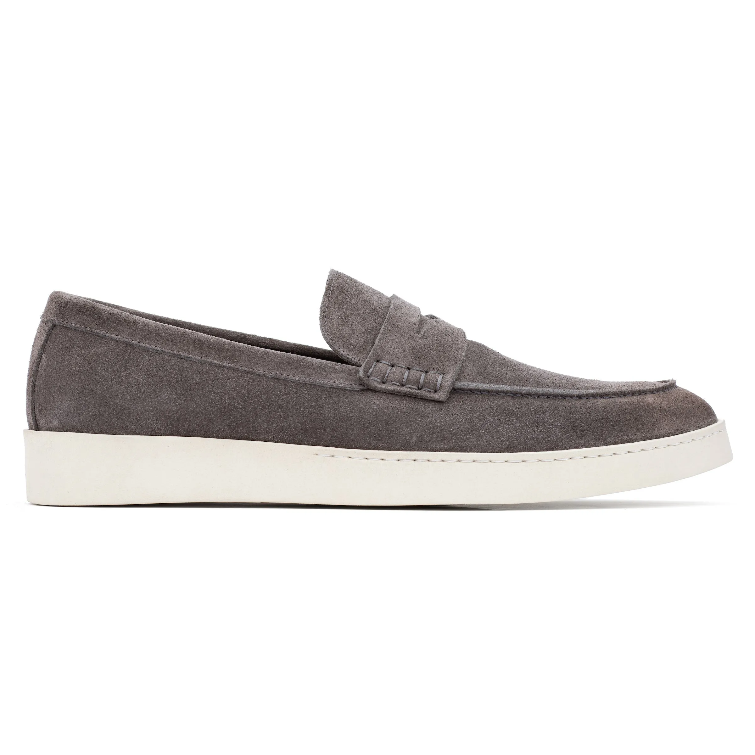 Voss Grey Suede Penny Loafer