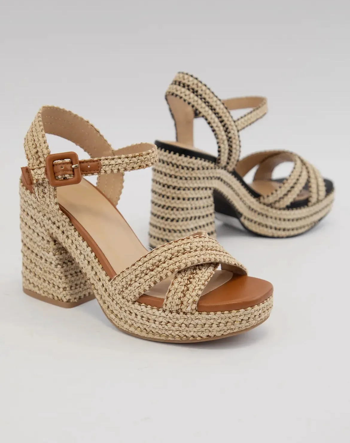 Yara Raffia Chunky Platform