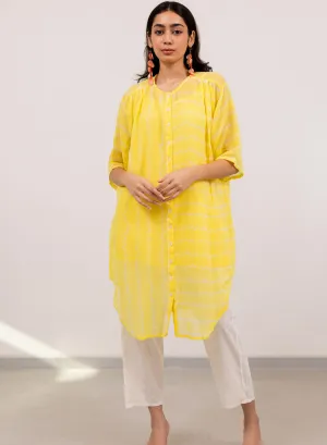 Yellow Bandhej Tunic