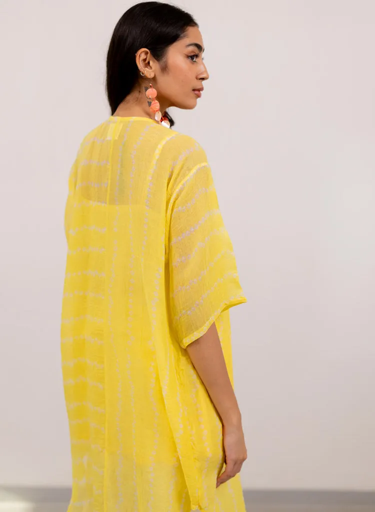 Yellow Bandhej Tunic